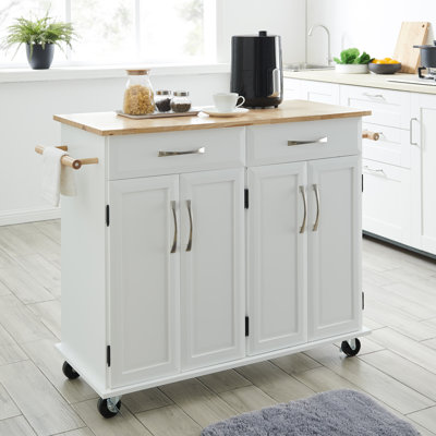 wheels belleze rubberwood pinkston movable tms trolley